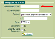 Webmail gebruikersnaam